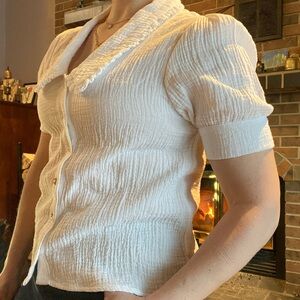 Simons Textured White Blouse